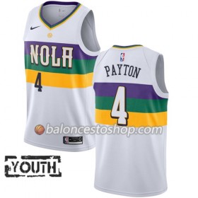 Camiseta Niños NBA New Orleans Pelicans Elfrid Payton 4 2018-19 Nike City Edition Blanco Swingman